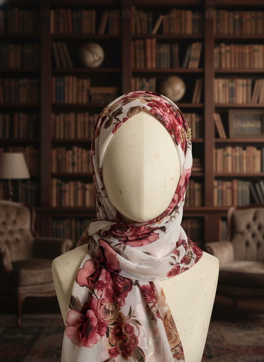 Crimson Rose Silk Chiffon