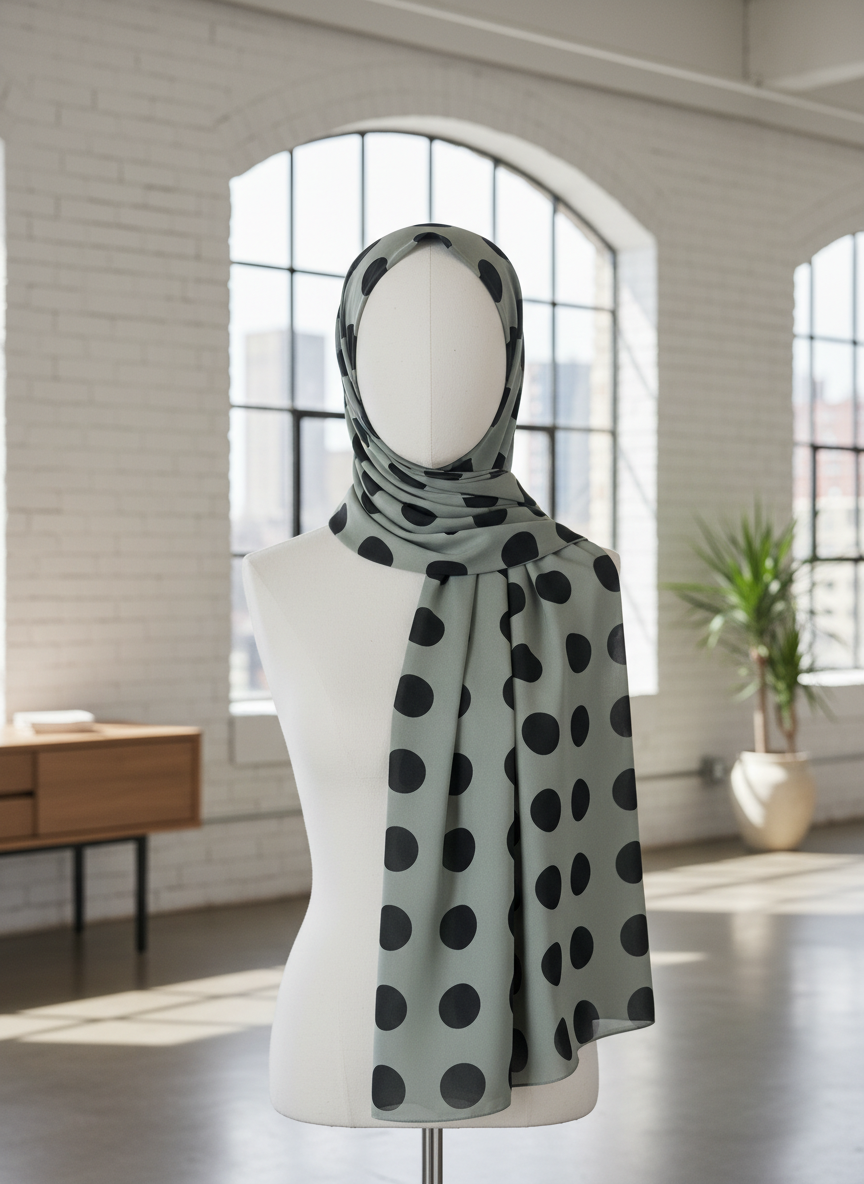 Sage Polka Dot